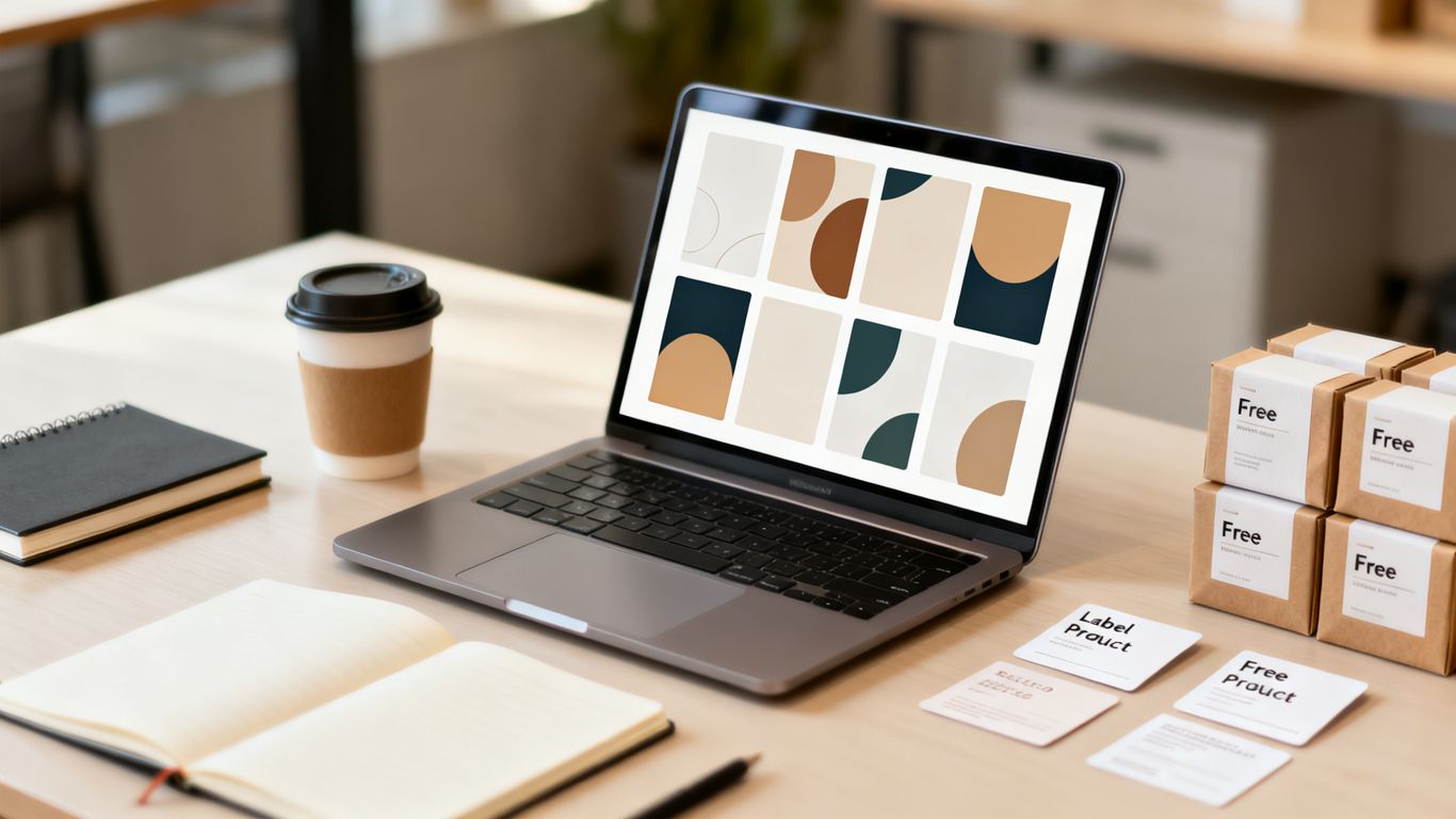 Amazon campaign structure on a laptop screen