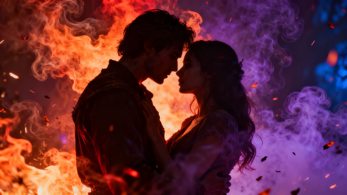 Fantasy romance book covers with dragons and couples.