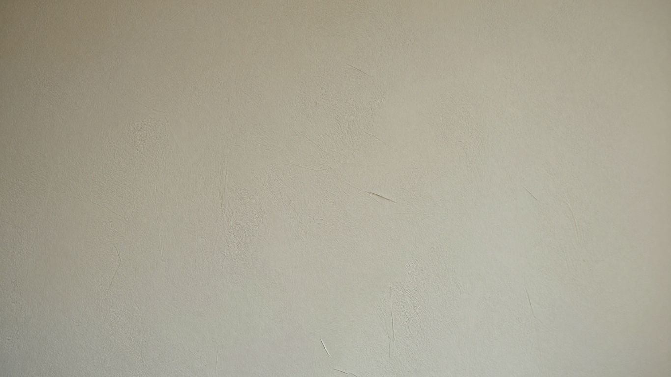 Textured lime plaster wall in a bedroom.