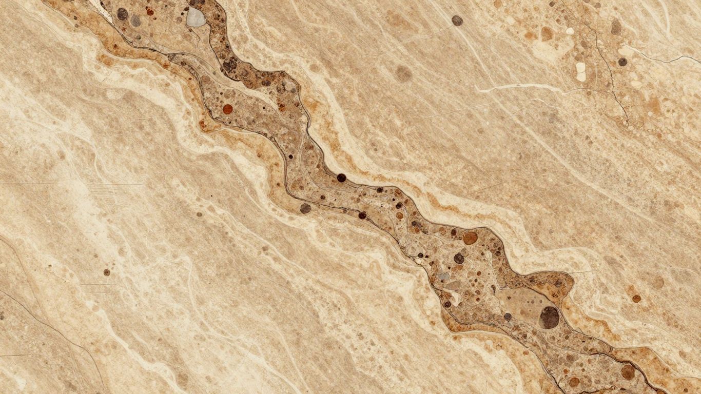 Scabos travertine tiles with earthy tones.