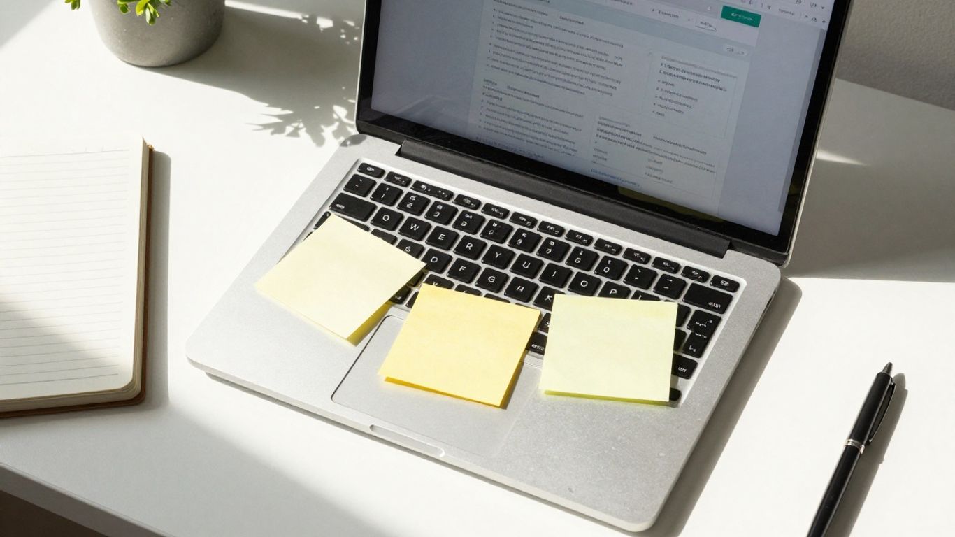 Website development project plan on a desk.