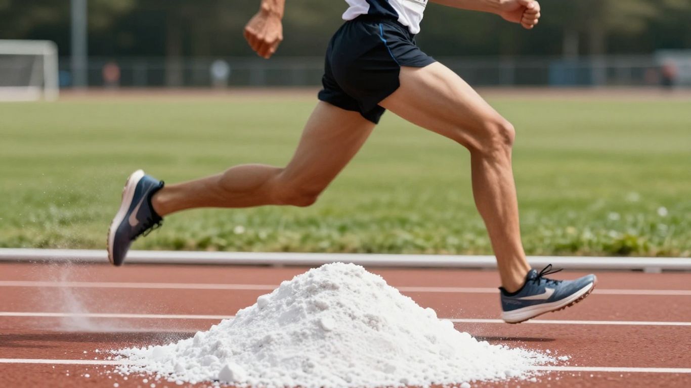 Runner with creatine powder