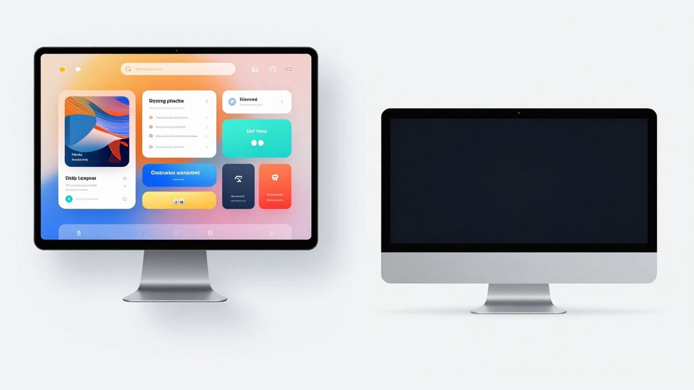 Split screen comparing two website designs for A/B testing.