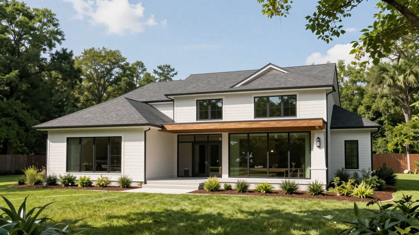 Home with new room addition in Dacula, Georgia.