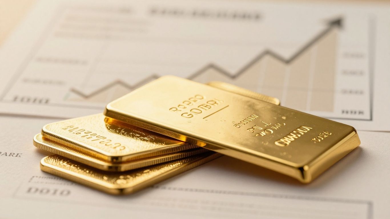 Lingot d'or et actions boursières