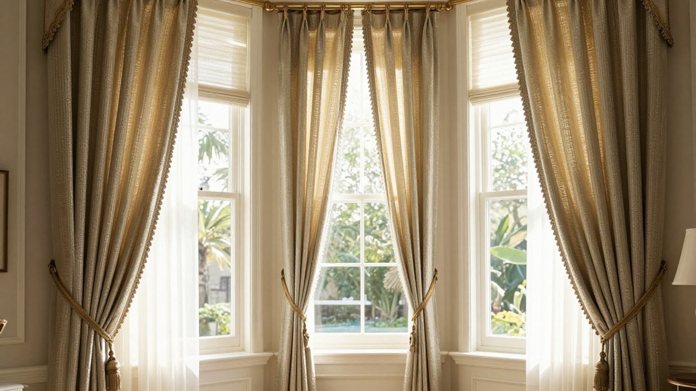 Window treatments in a sunlit room
