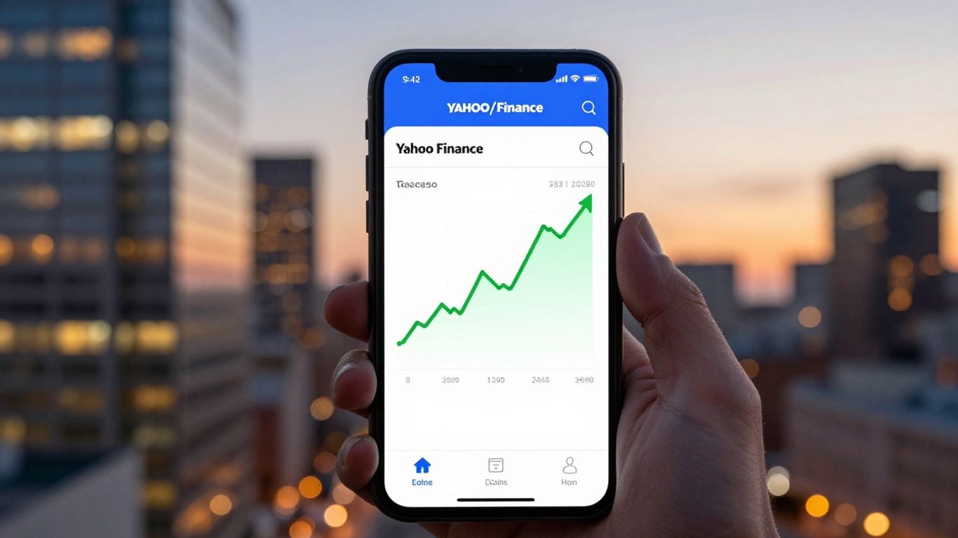 Yahoo Finance app on a smartphone screen