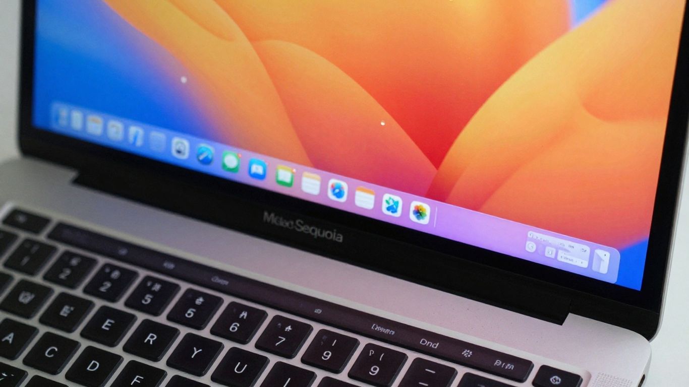 MacBook avec macOS Sequoia