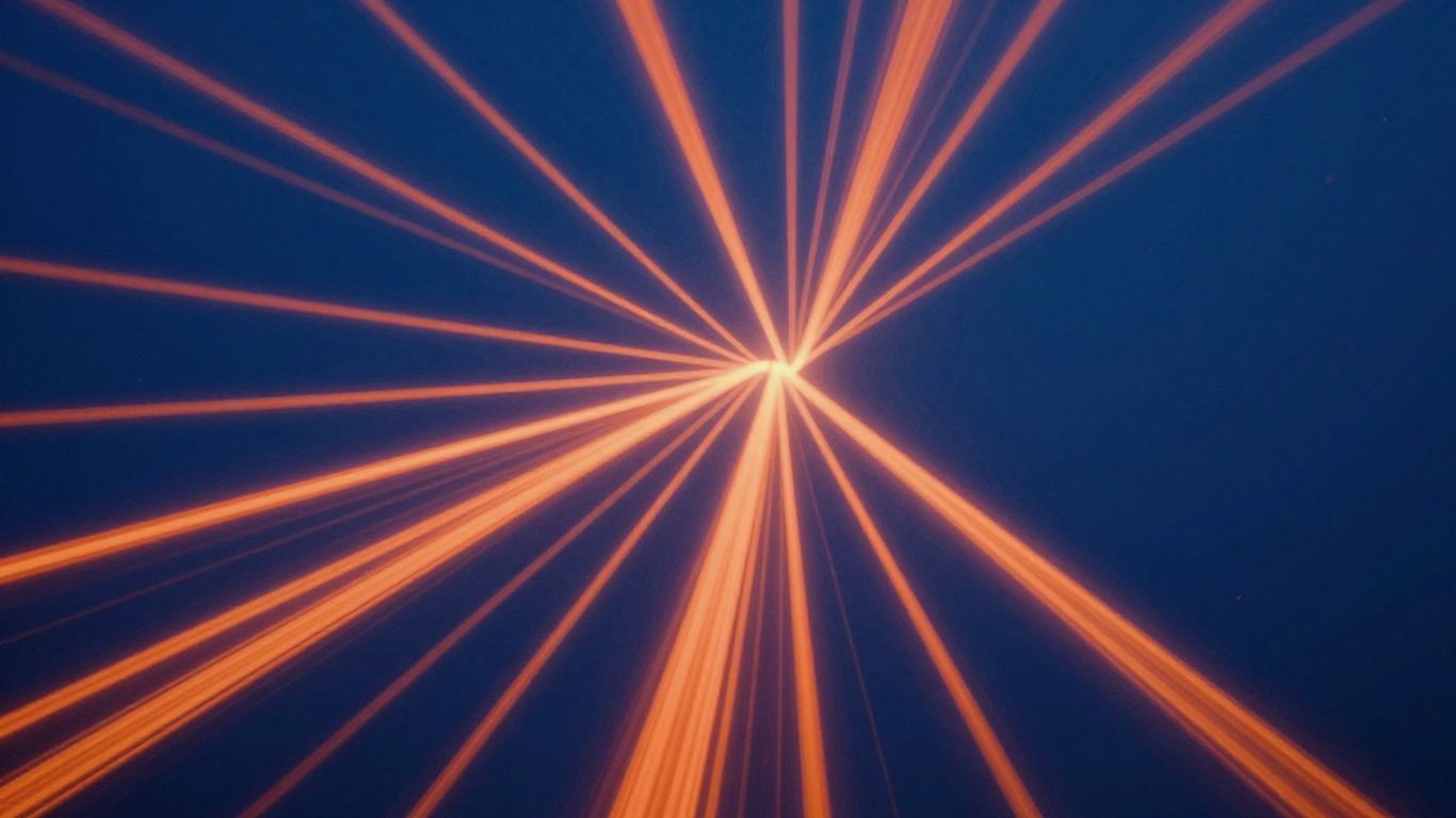 Abstract light trails and geometric shapes suggesting data insights.