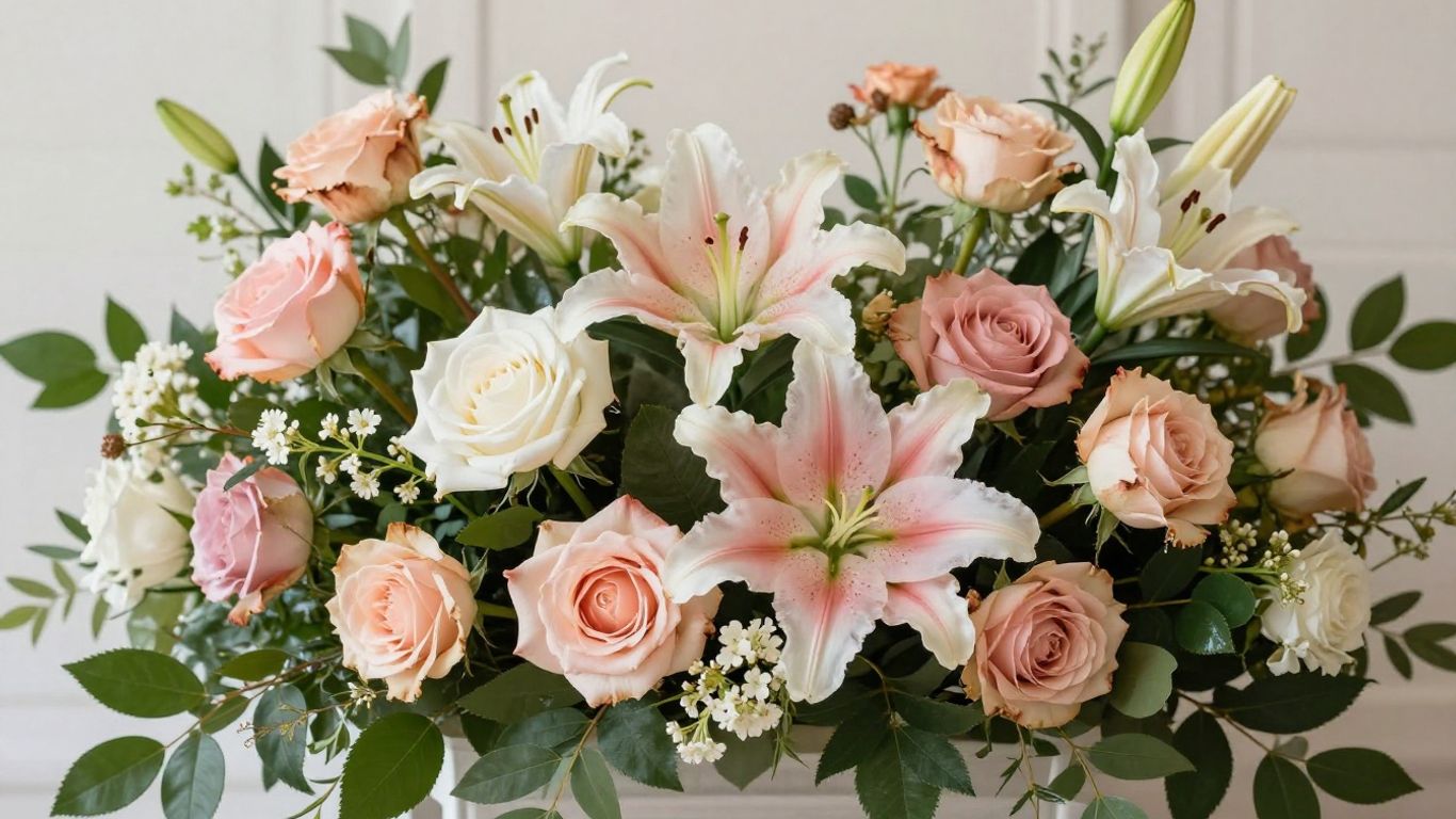 Beautiful wedding flowers arrangement in Altona.