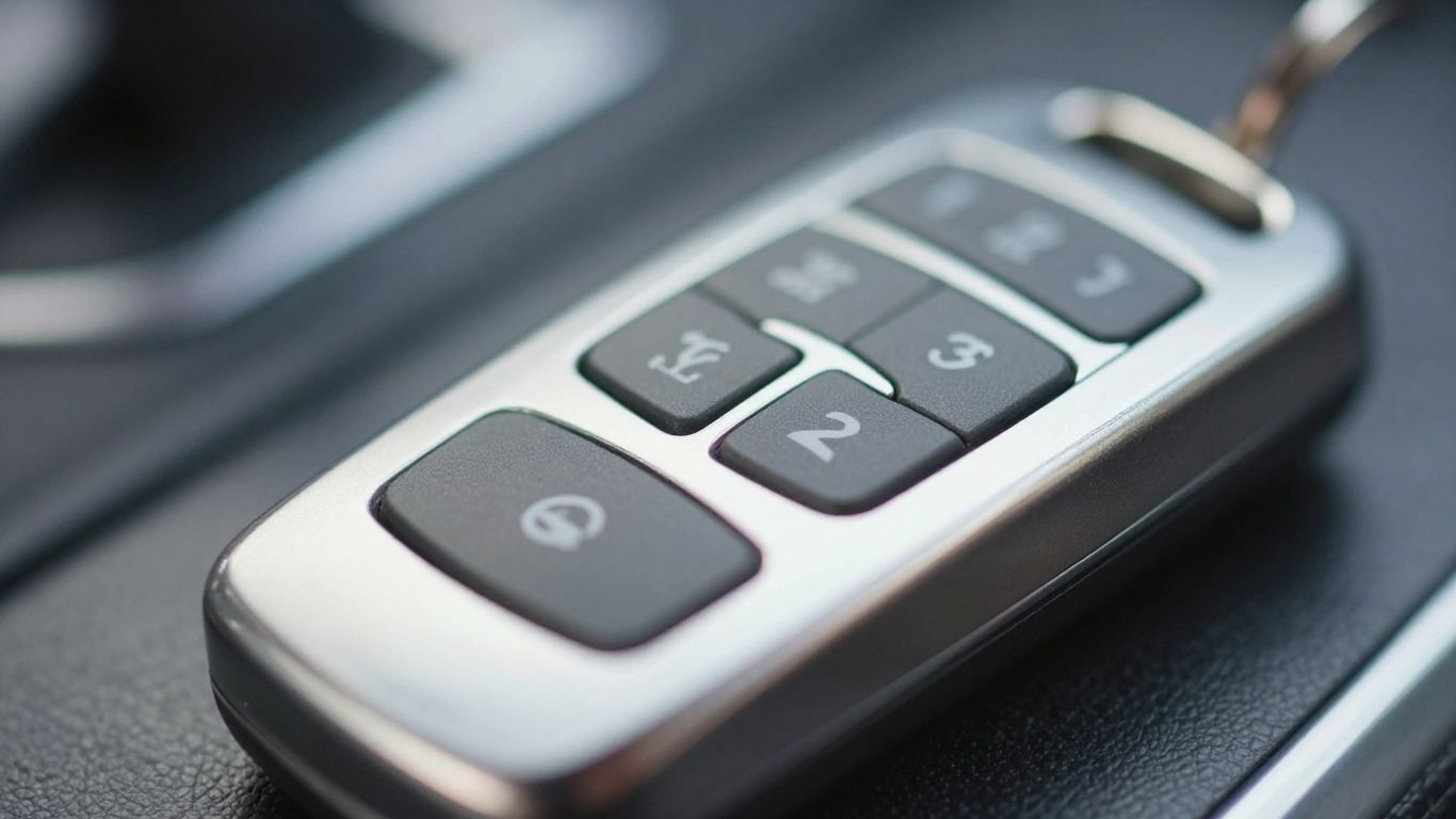 Close-up of a car key fob