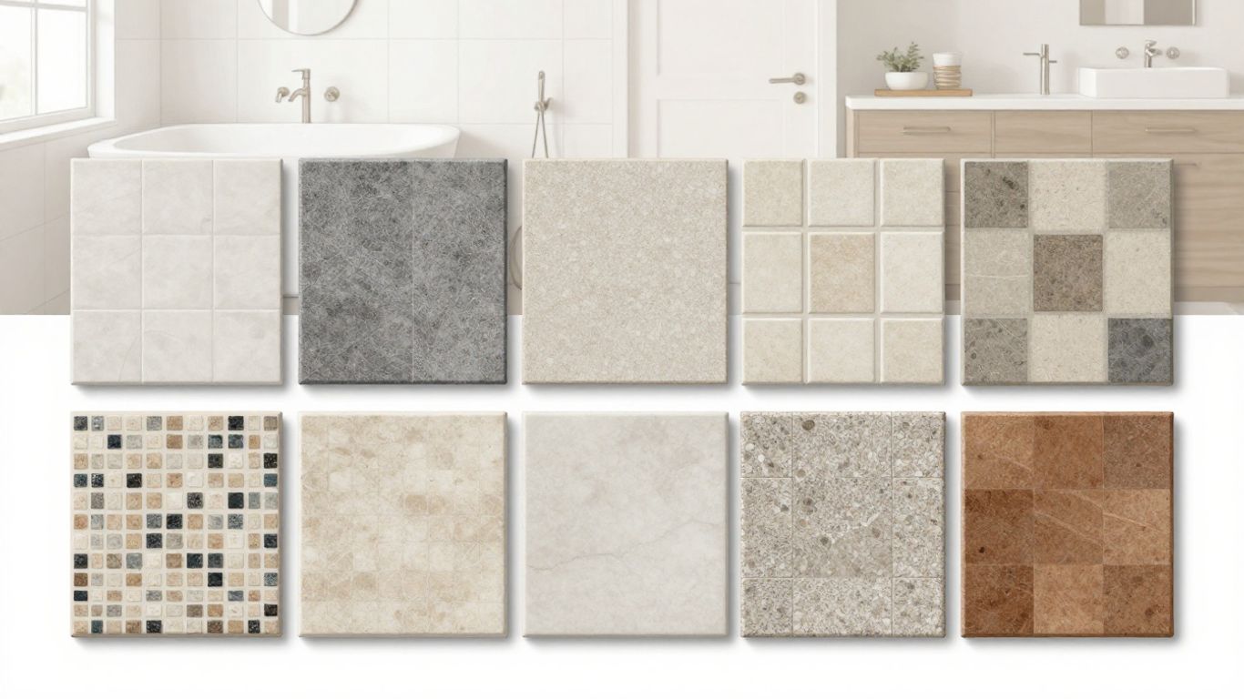 Various tile samples for home renovation