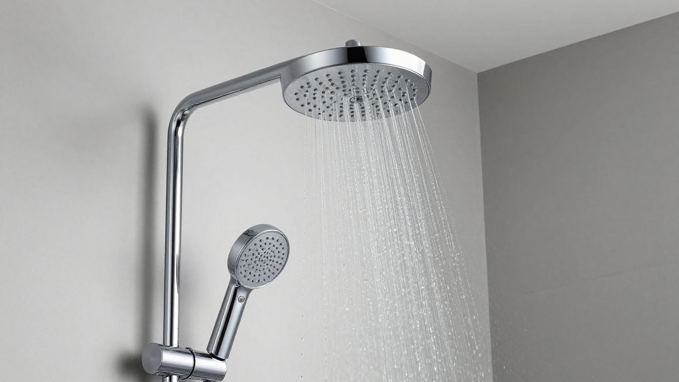 Rainfall shower head with handheld wand