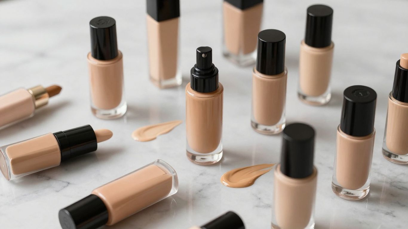 A diverse set of liquid foundations