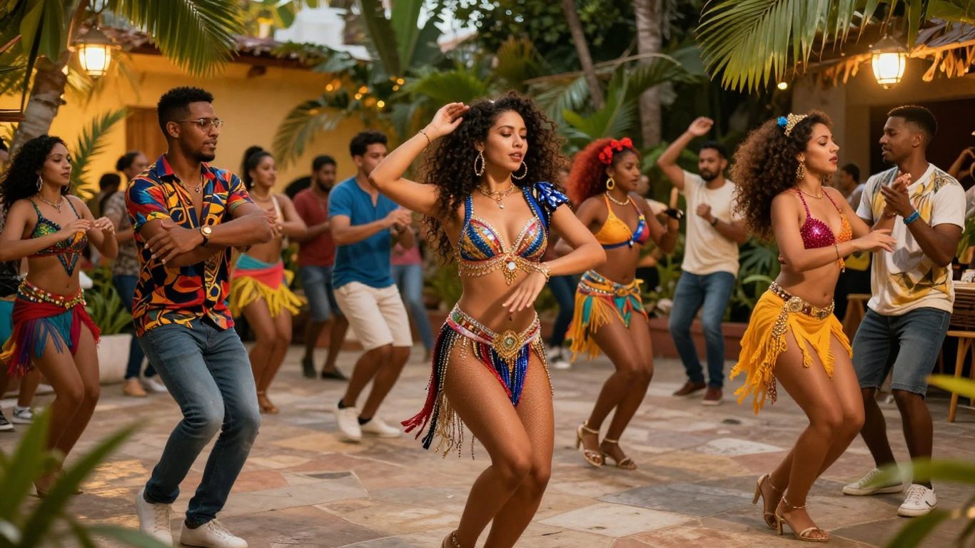 AI-generated Latin music video scene