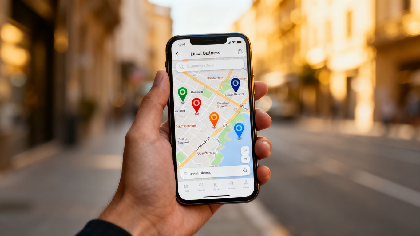 Local real estate listing on map