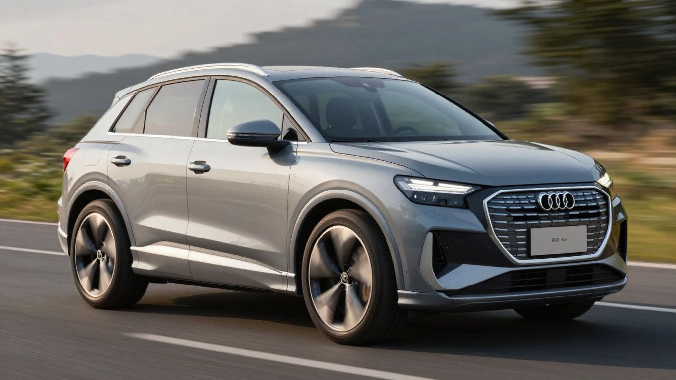 Audi Q4 e-tron Elektro SUV in Bewegung