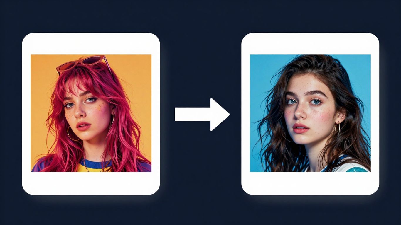Split testing interface comparing two webpage versions.