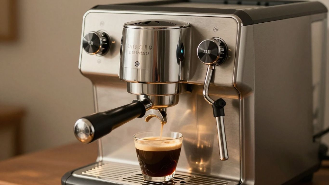 Dual fuel coffee machine in a catering van