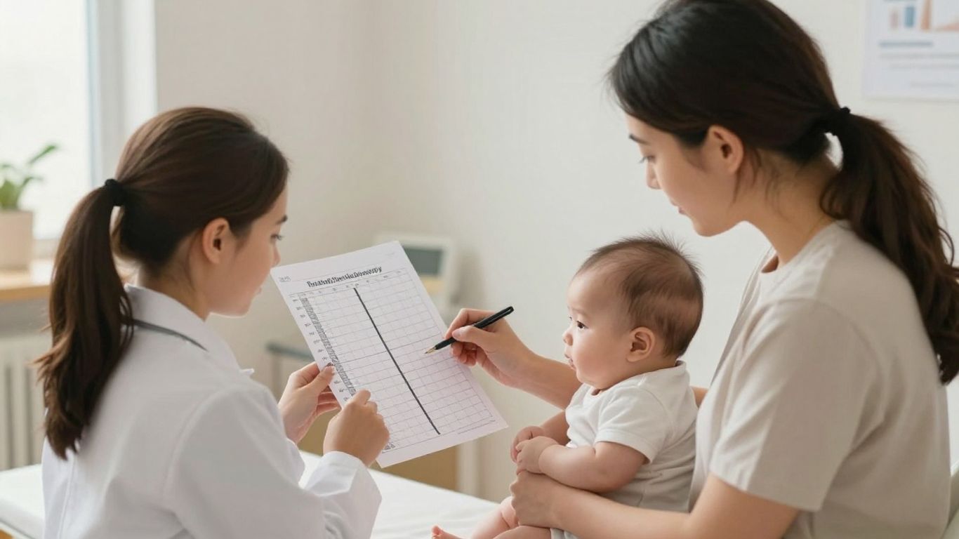 Curva de crecimiento infantil en revisión pediátrica