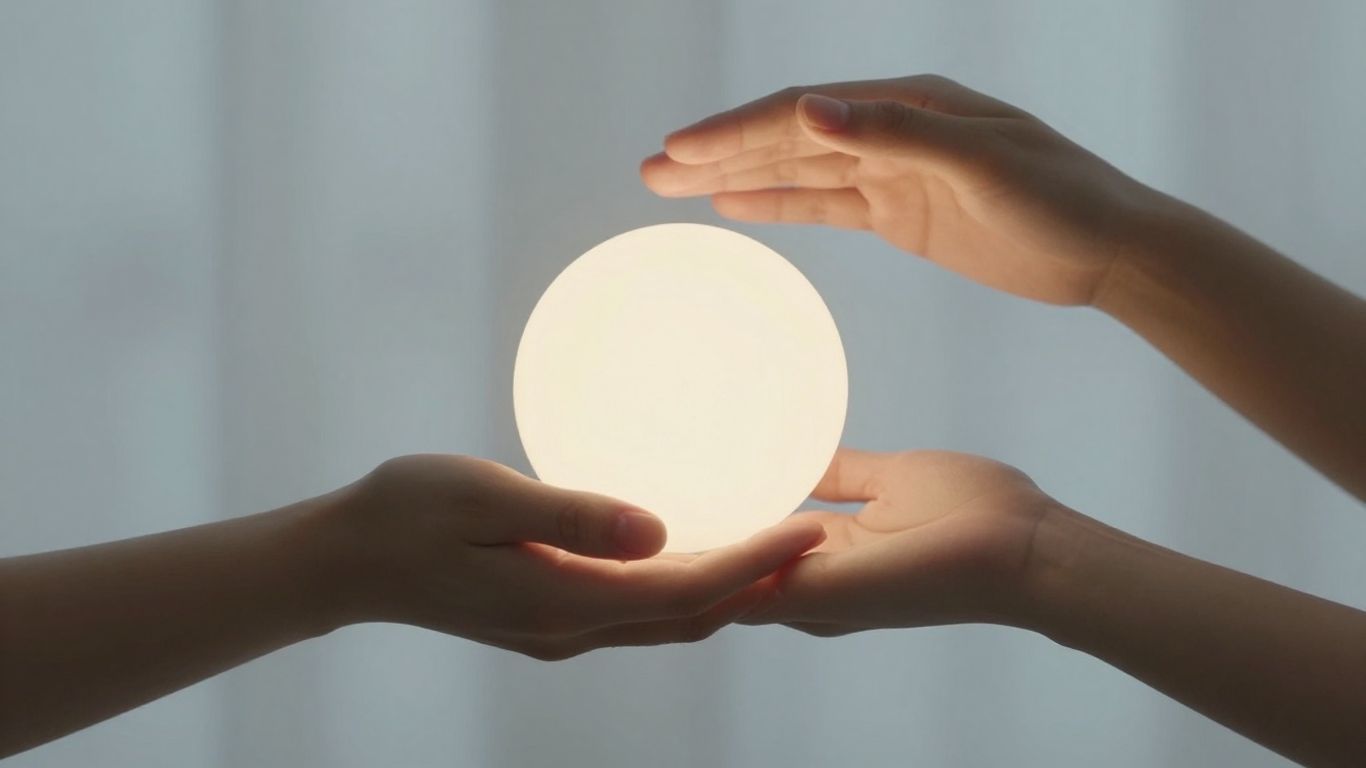 Hands interacting with a glowing orb, suggesting mastery.