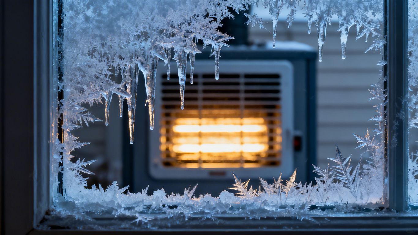 Winter home heating system troubleshooting guide image.