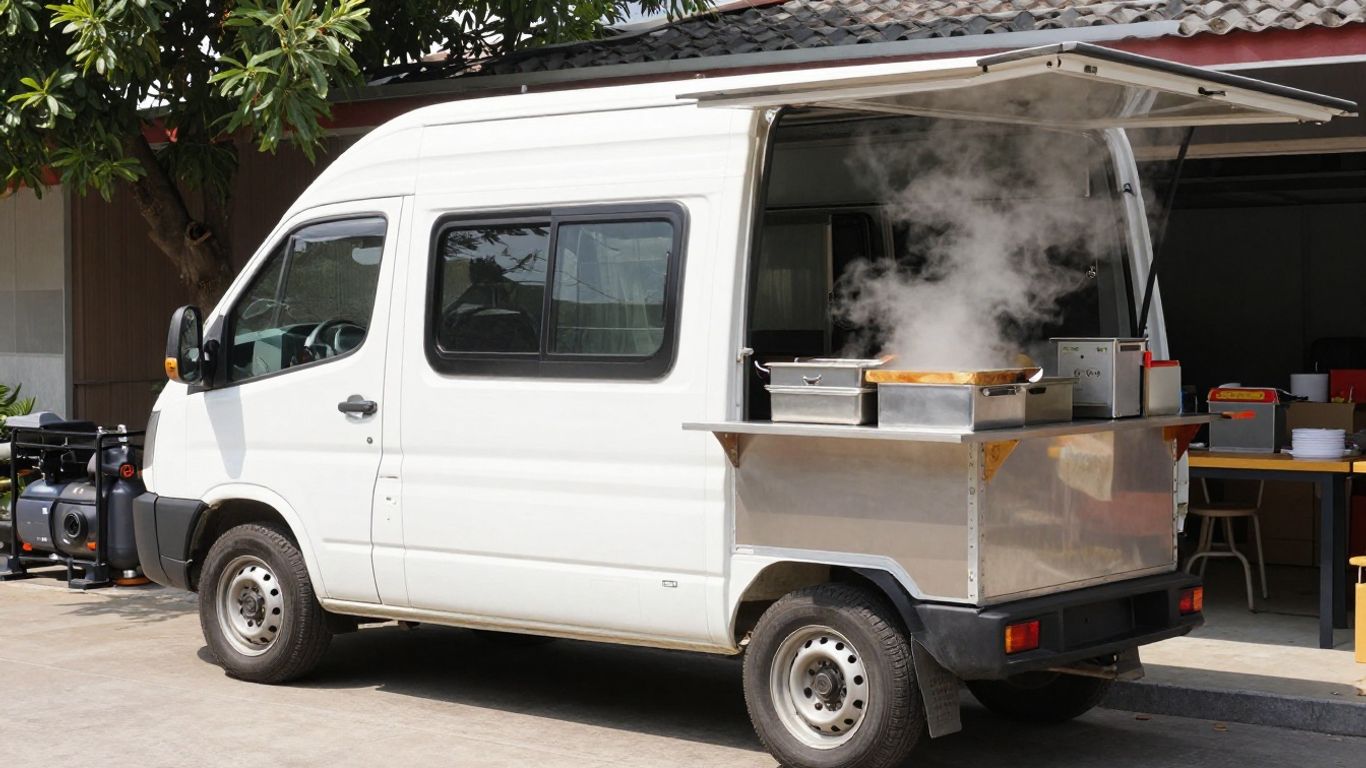 LPG generator powering a food truck.