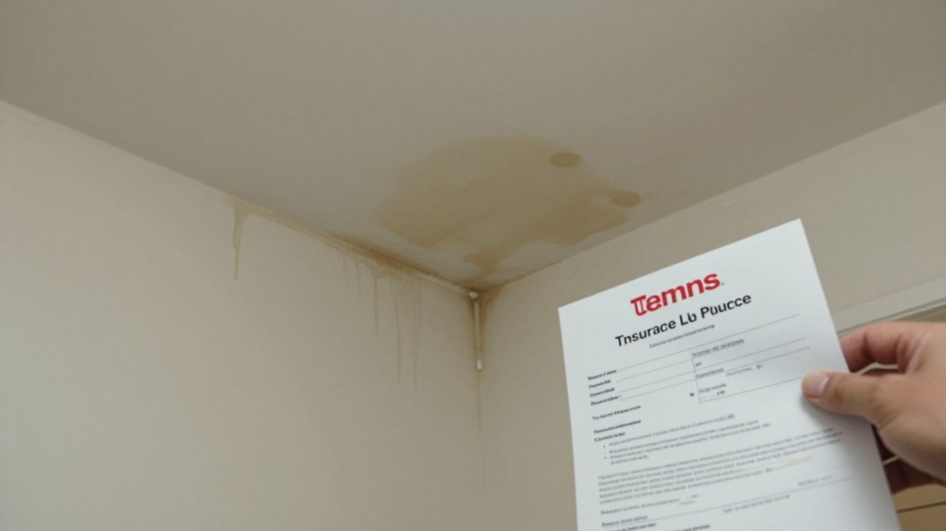 Water damage in apartment with insurance policy