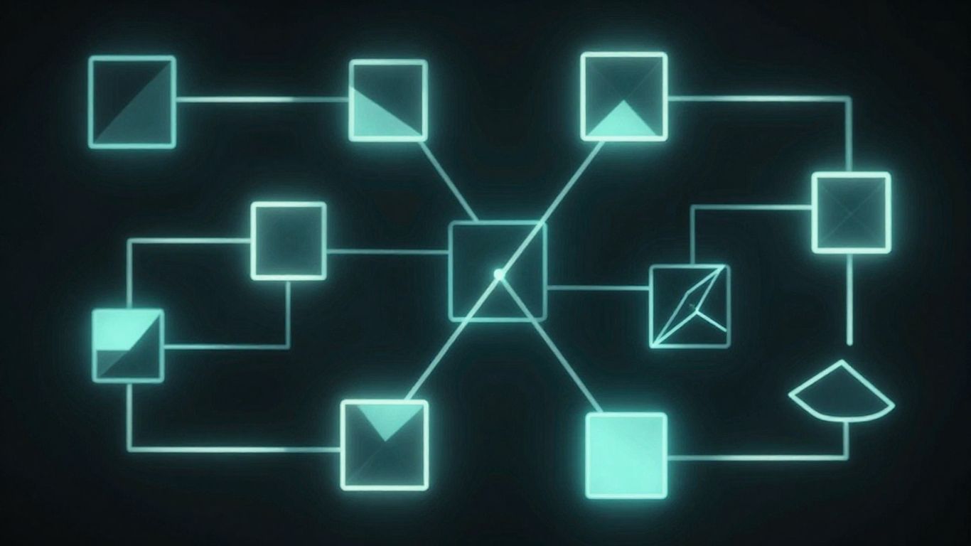 A graphic depiction of a streamlined digital workflow path