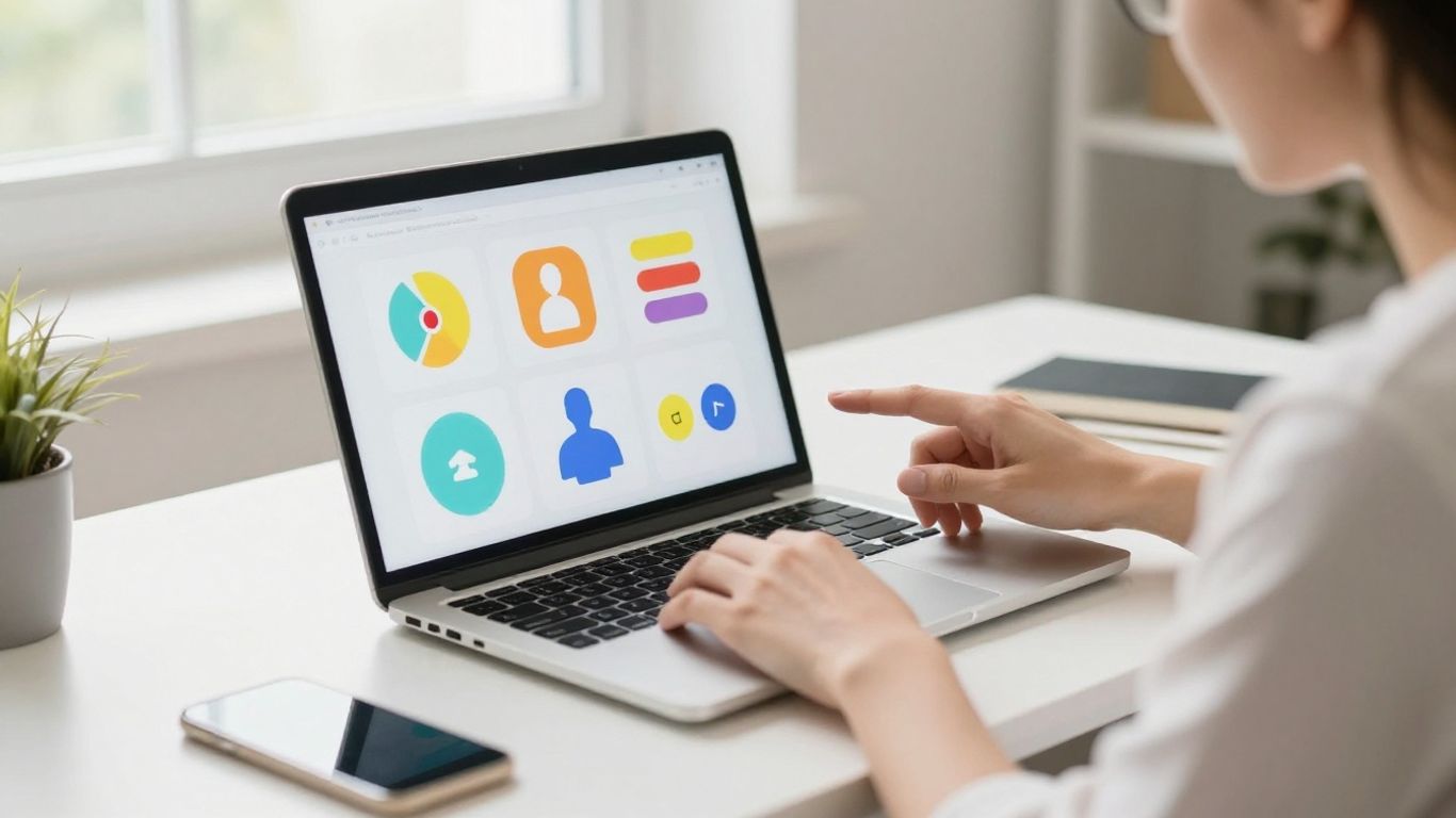 A reader exploring an interactive content experience