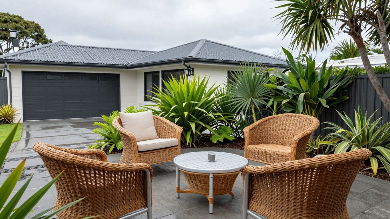 Auckland patio with durable outdoor furniture