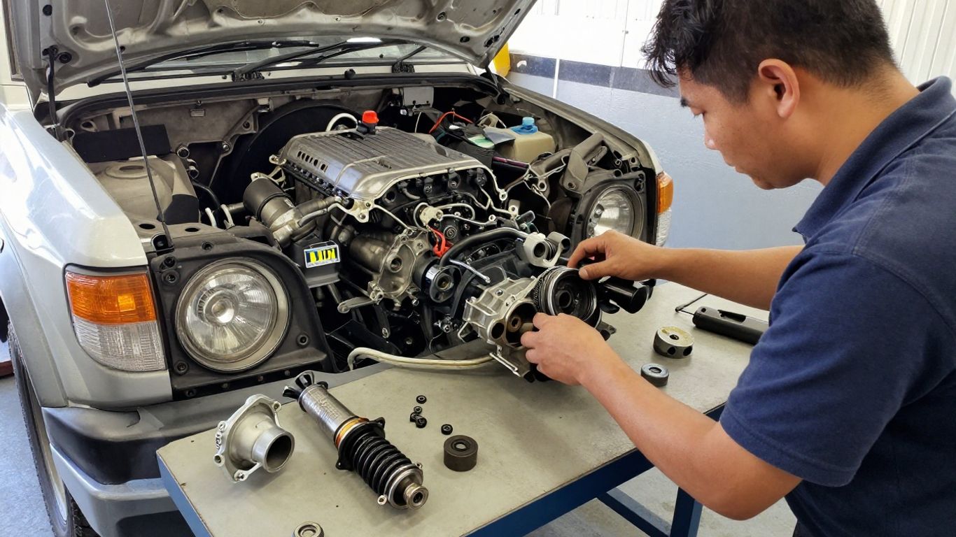 Mitsubishi Pajero replacement parts inspection