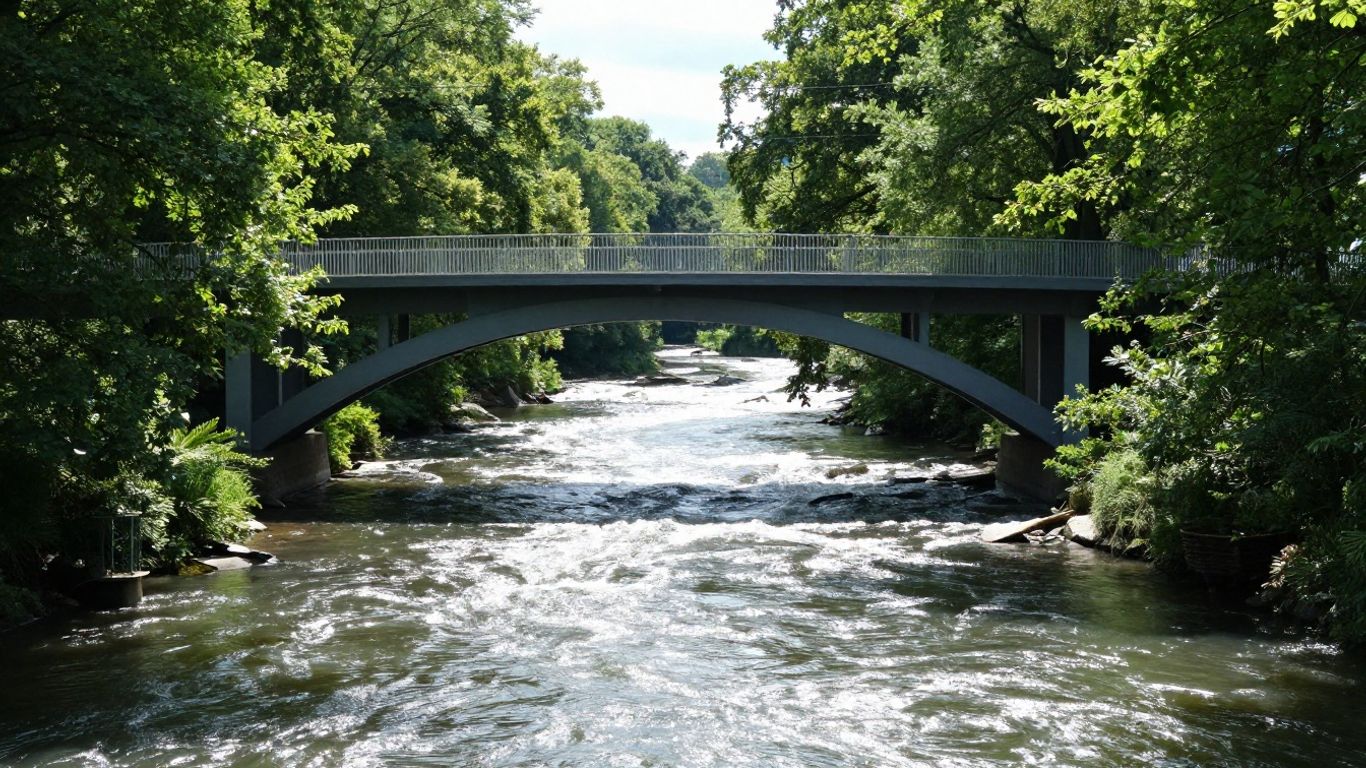 Bridge connecting two sides, symbolizing affiliate strategy.