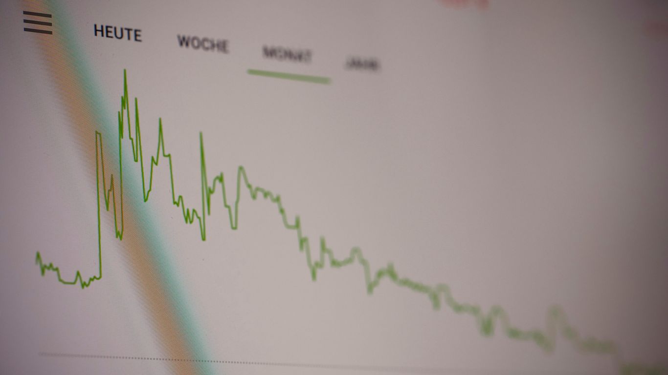 white paper with green line