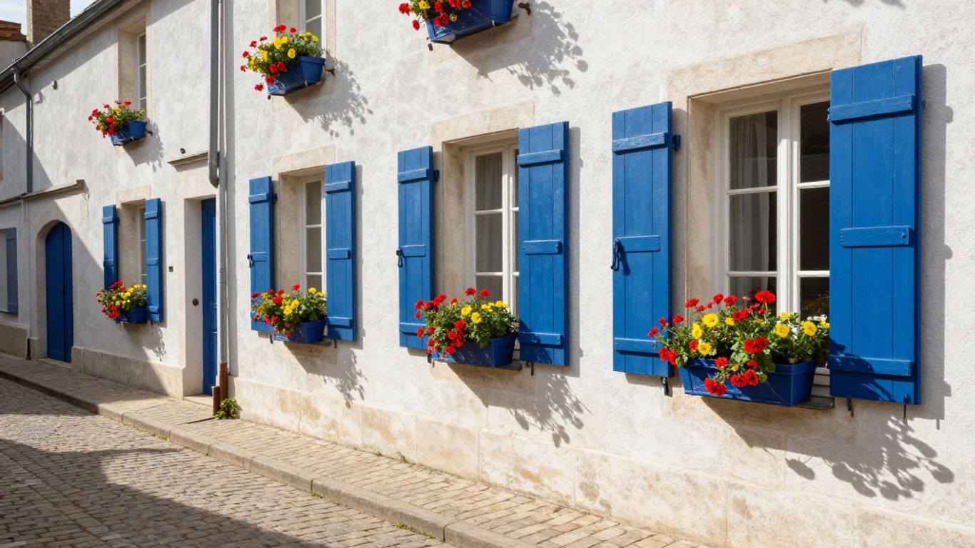 Characteristic façade of a La Rochelle house
