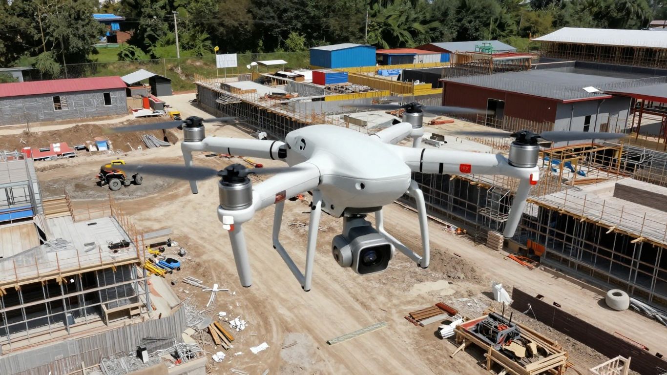 Drone surveying infrastructure for 3D modeling.