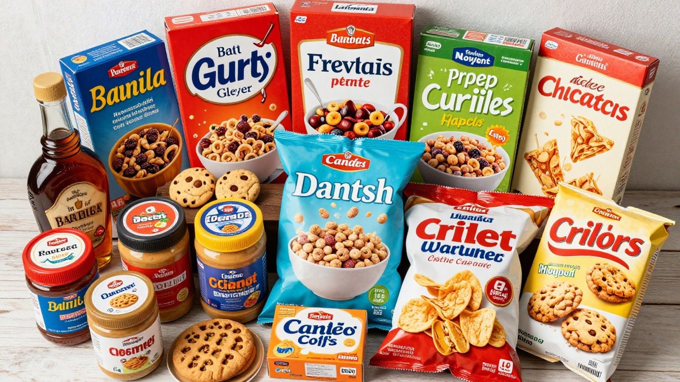 Produits alimentaires américains typiques pour ramener des souvenirs.