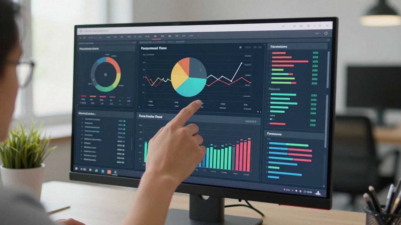 Analytics professional viewing dashboard