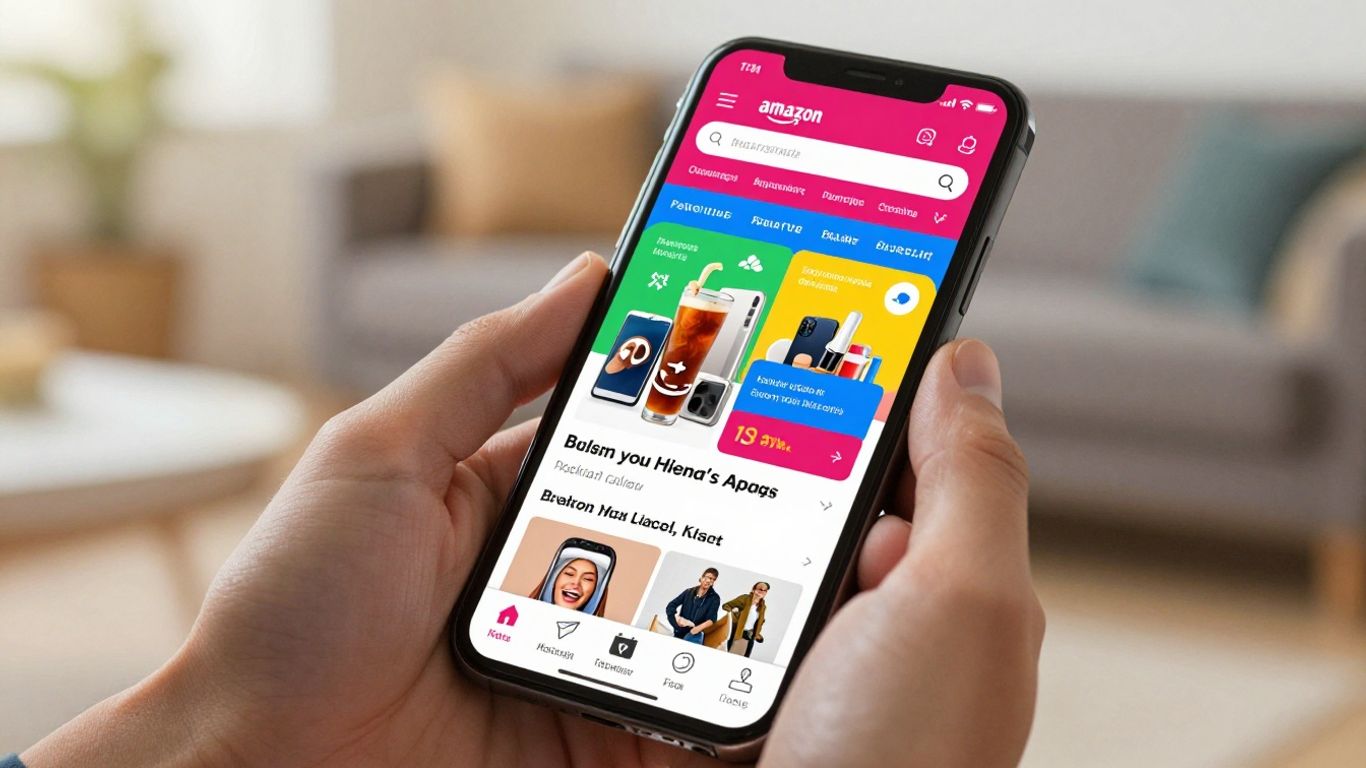 Amazon product page on a smartphone screen.