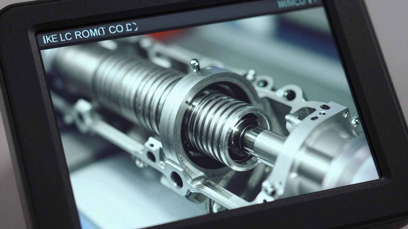 Technician using professional diagnostics on engine components