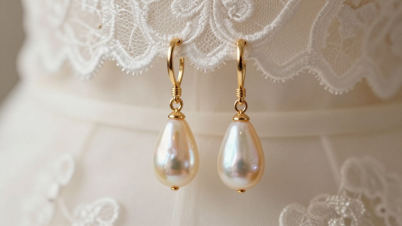 Elegant gold drop earrings