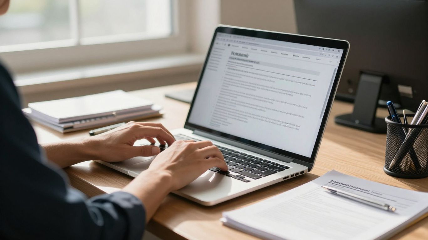 A close-up view of someone filling out a safety report form