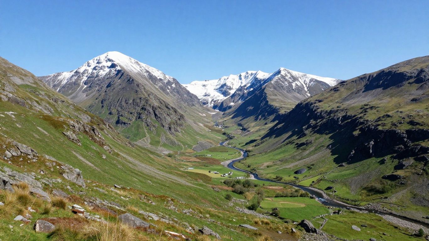 Snowdonia mountains and valleys, North Wales