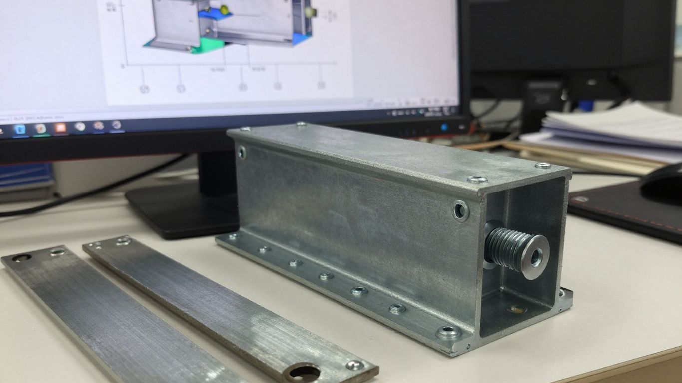 Finite element model of steel connection under load