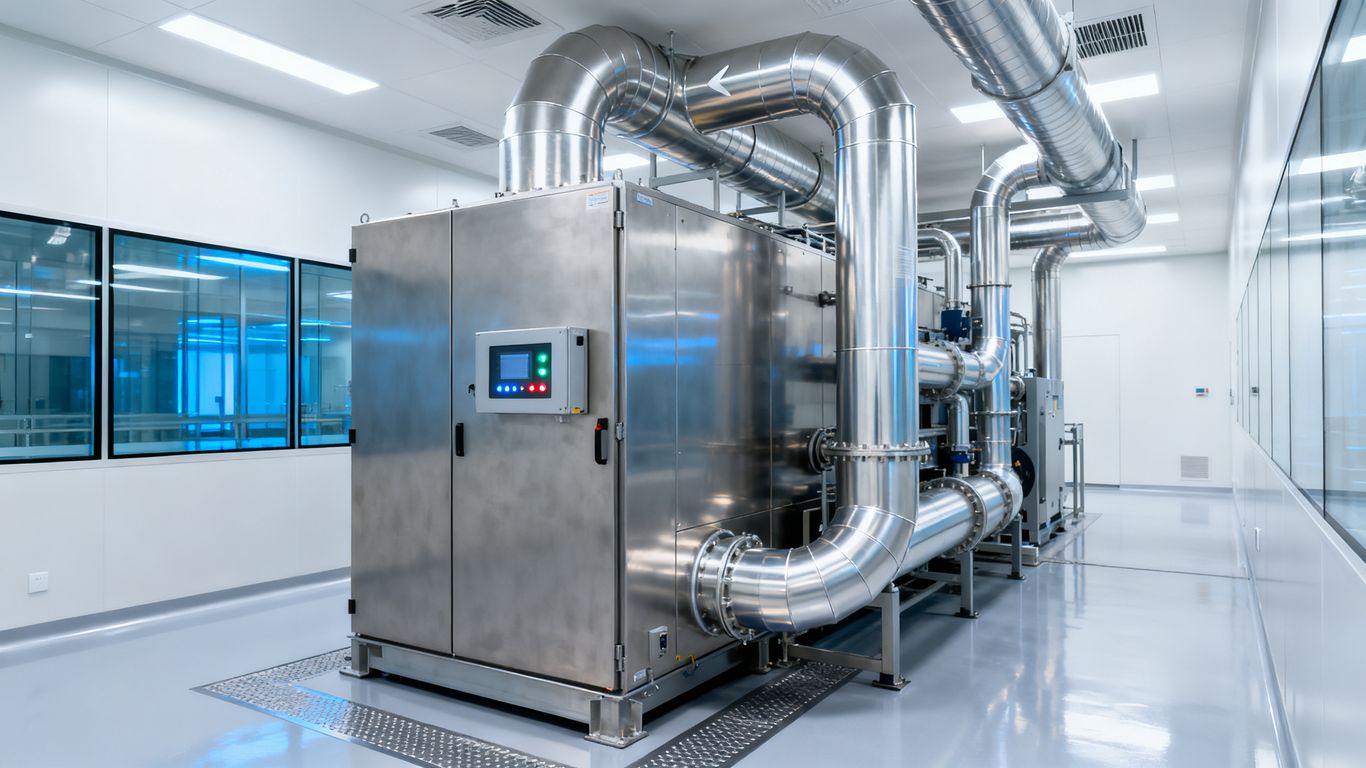 Advanced desiccant equipment in sterile industrial setting