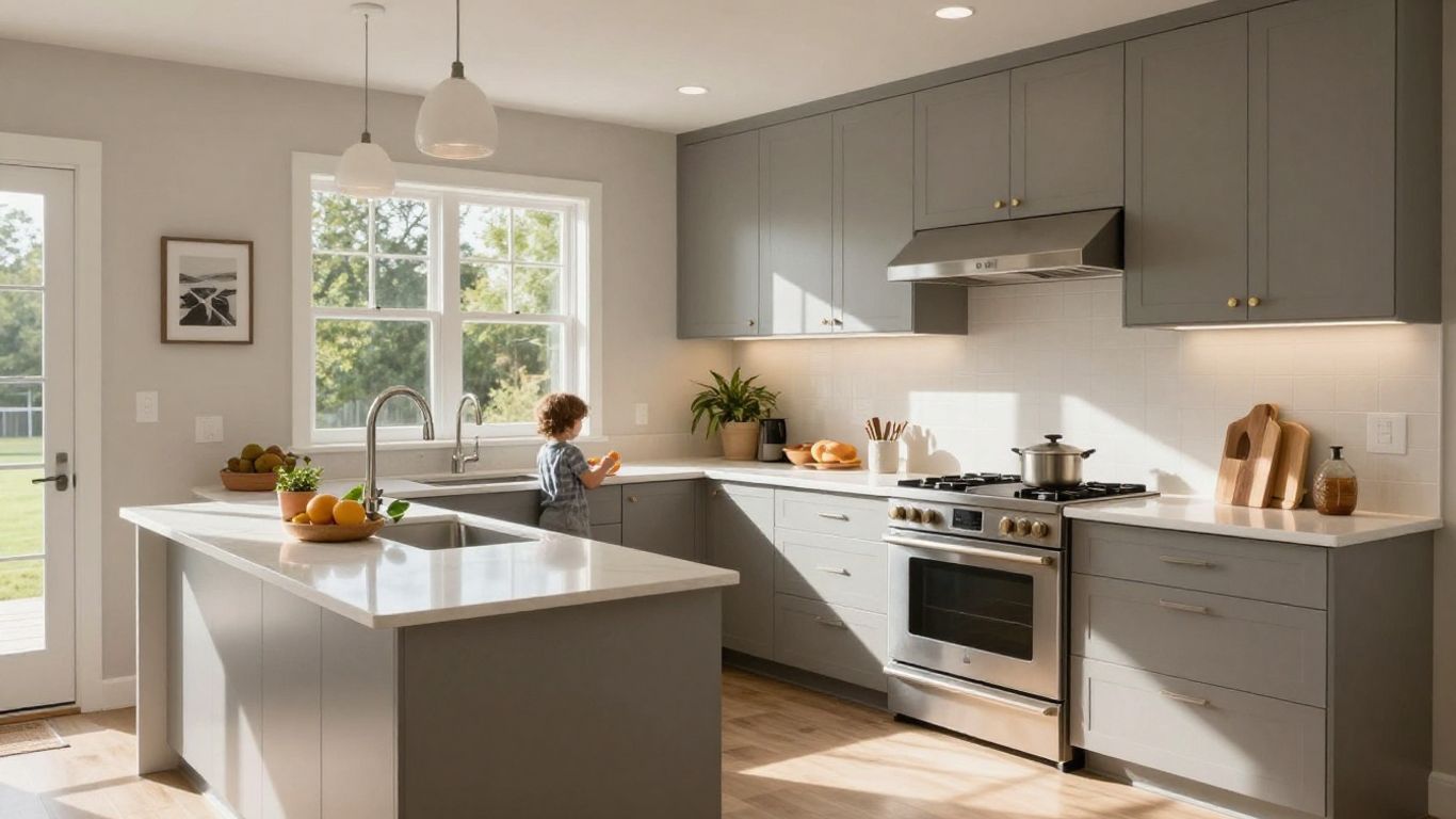 Remodeled kitchen in a Berkeley Lake, Georgia home.