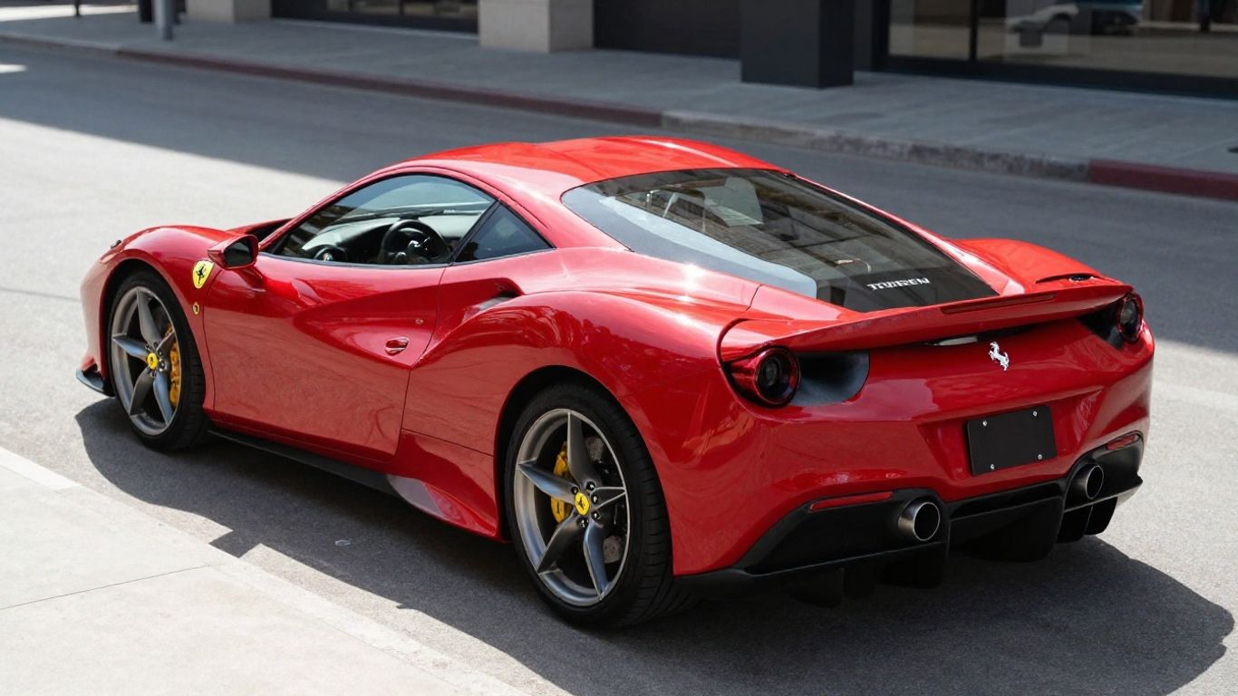 Red Ferrari F8 Tributo exterior