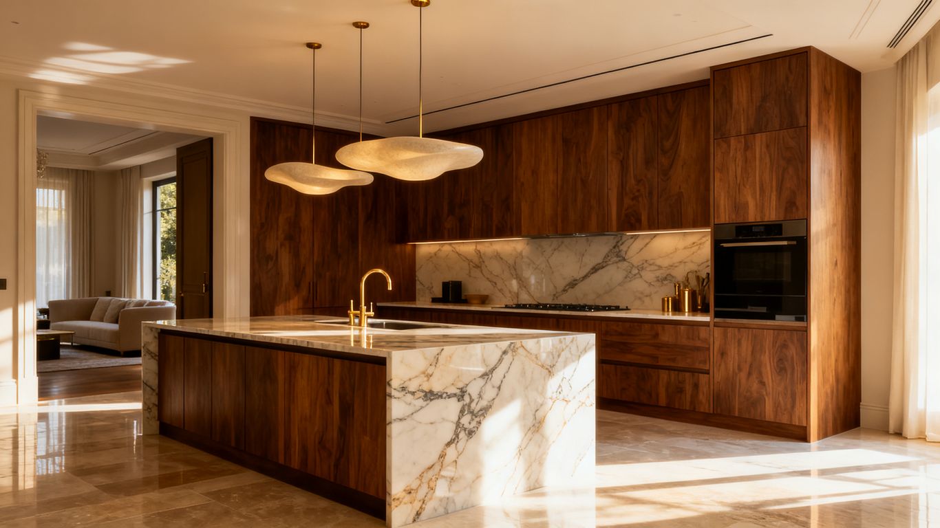 Luxury kitchen renovation with refined finishes