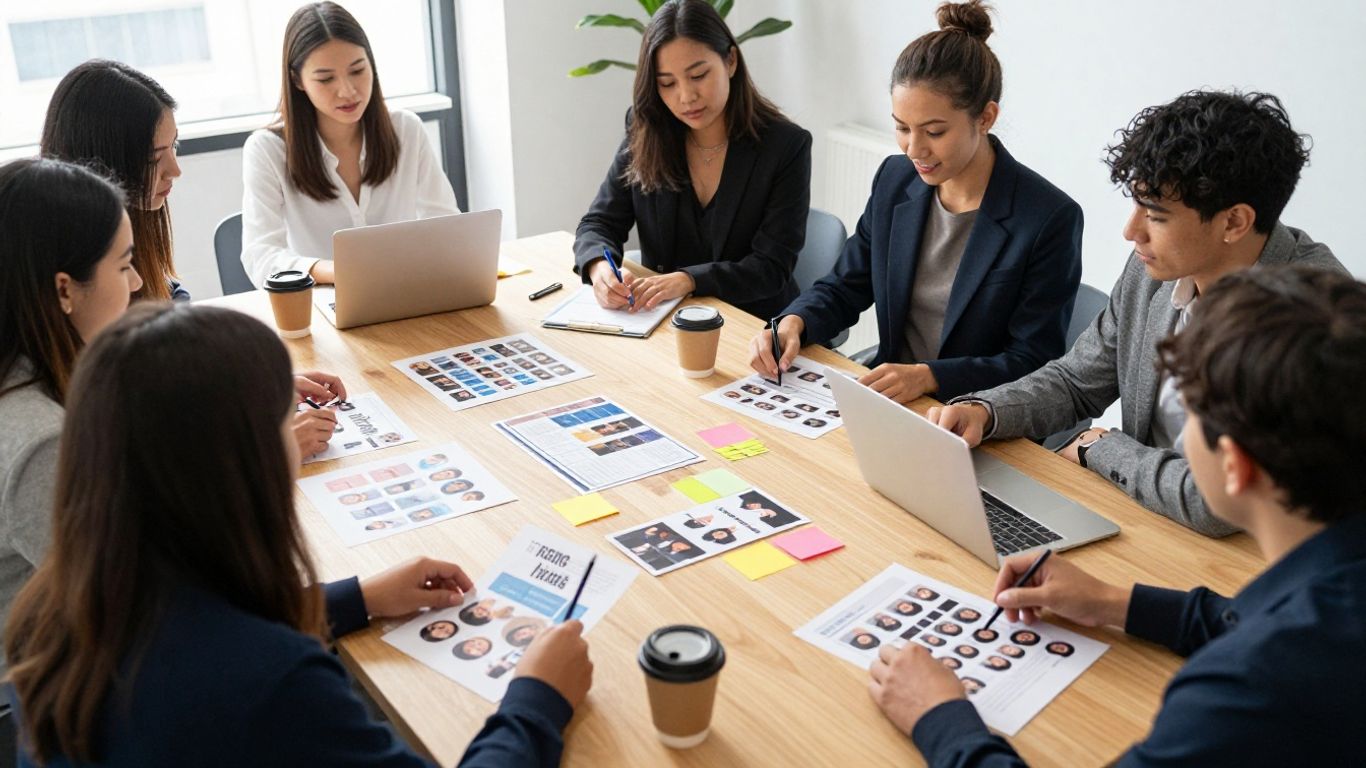 Content Marketing Leads. Marketing team planning content strategy