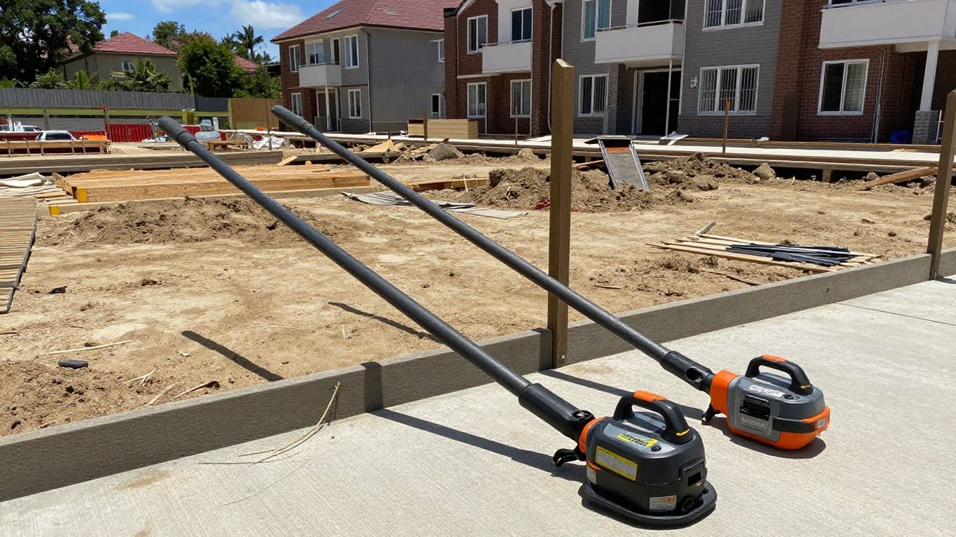 Professional drainlaying equipment on site